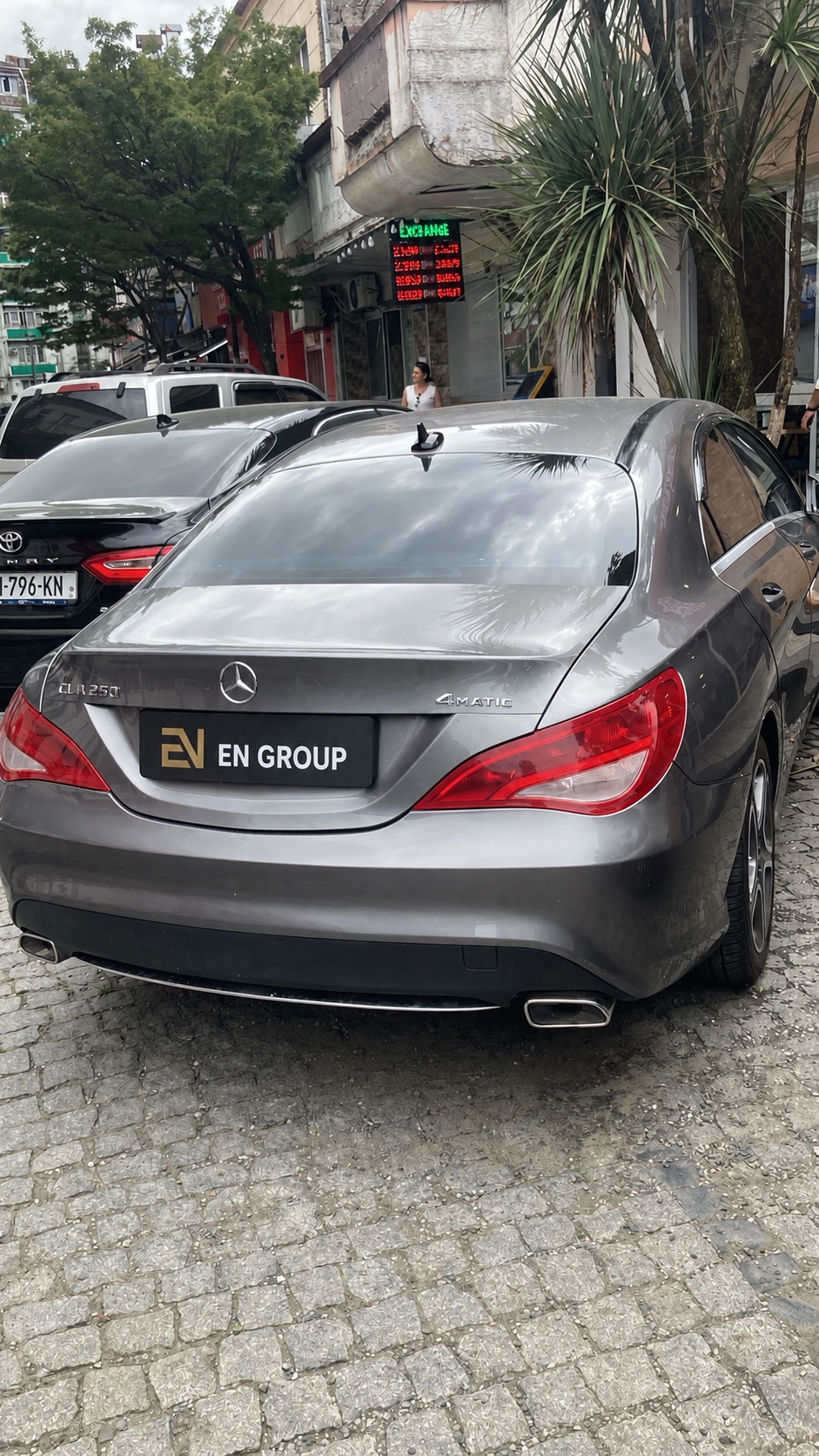 Mercedes CLA 250 4MATIC with EN Group branded plate cover